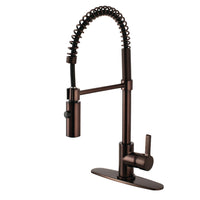 Thumbnail for Gourmetier LS8775CTL Continental Single-Handle Pre-Rinse Kitchen Faucet, Oil Rubbed Bronze - BNGBath