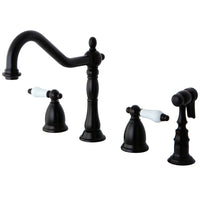 Thumbnail for Kingston Brass KS1795PLBS Widespread Kitchen Faucet, Oil Rubbed Bronze - BNGBath