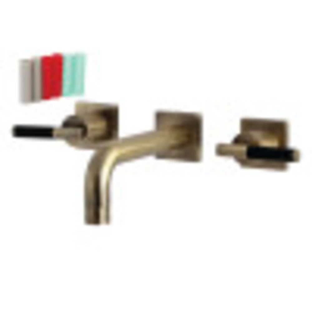 Kingston Brass KS6123CKL Ksiser Two-Handle Wall Mount Bathroom Faucet, Antique Brass - BNGBath