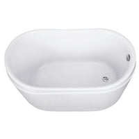 Thumbnail for Aqua Eden VTRS522928 52-Inch Acrylic Freestanding Tub with Drain, White - BNGBath