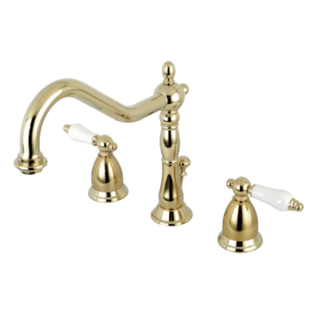 Kingston Brass KS1992PL 8 in. Widespread Bathroom Faucet, Polished Brass - BNGBath