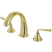 Thumbnail for Kingston Brass KS5362ZL Silver Sage Roman Tub Faucet, Polished Brass - BNGBath