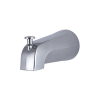 Thumbnail for Kingston Brass K1213A8 Rear Threaded Tub Spout with Top Diverter, Brushed Nickel - BNGBath