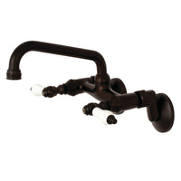 Thumbnail for Kingston Brass KS513ORB Kingston Two Handle Wall Mount Kitchen Faucet, Oil Rubbed Bronze - BNGBath