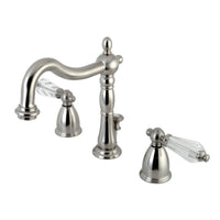 Thumbnail for Kingston Brass KB1978WLL Wilshire Widespread Bathroom Faucet with Plastic Pop-Up, Brushed Nickel - BNGBath