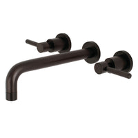 Thumbnail for Kingston Brass KS8025DL Concord Two-Handle Wall Mount Tub Faucet, Oil Rubbed Bronze - BNGBath