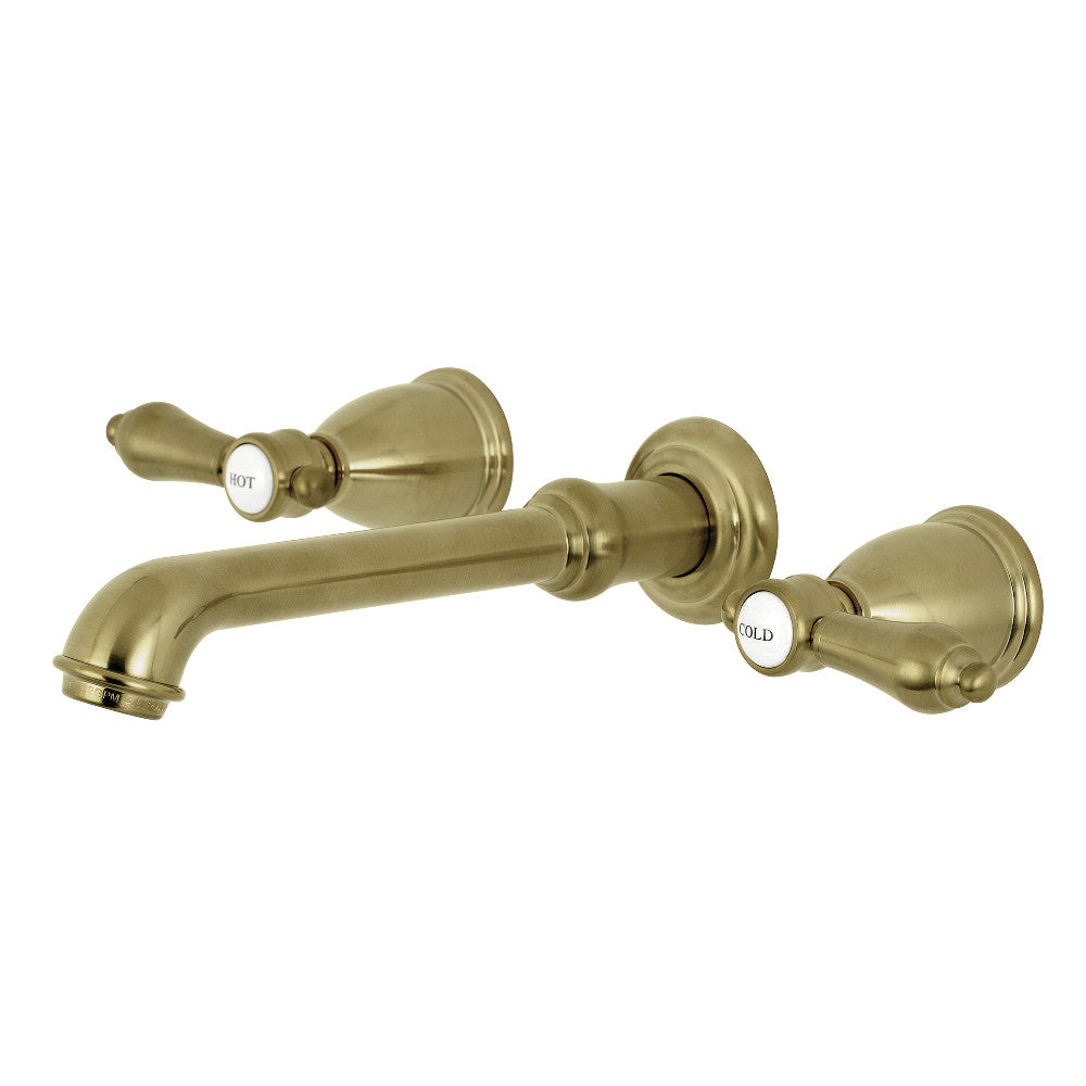 Kingston Brass KS7027BAL Heirloom 2-Handle Wall Mount Roman Tub Faucet, Brushed Brass - BNGBath