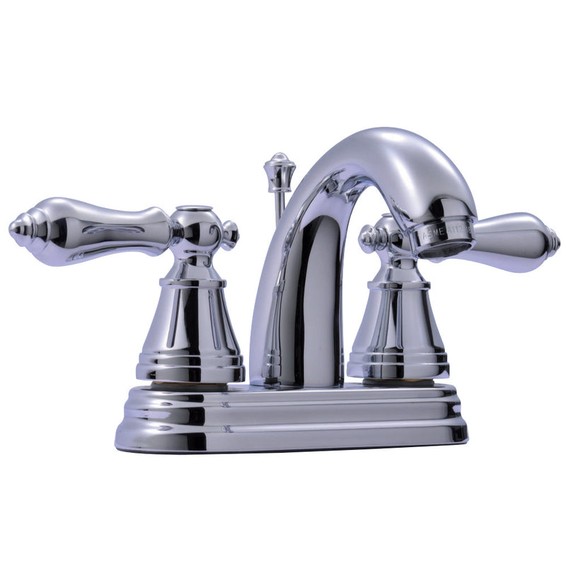 Fauceture FSY7611AL English Classic 4 in. Centerset Bathroom Faucet with Retail Pop-Up, Polished Chrome - BNGBath