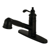 Thumbnail for Gourmetier GSC7570TL Templeton Single-Handle Pull-Out Kitchen Faucet, Matte Black - BNGBath