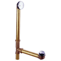 Thumbnail for Kingston Brass DTT2181 18 in. Tub Waste and Overflow with Tip Toe Drain, Polished Chrome - BNGBath