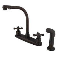 Thumbnail for Kingston Brass KB715AXSP Victorian Centerset Kitchen Faucet, Oil Rubbed Bronze - BNGBath