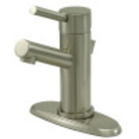 Thumbnail for Kingston Brass KS8428DL Concord Single-Handle Bathroom Faucet with Brass Pop-Up and Cover Plate, Brushed Nickel - BNGBath