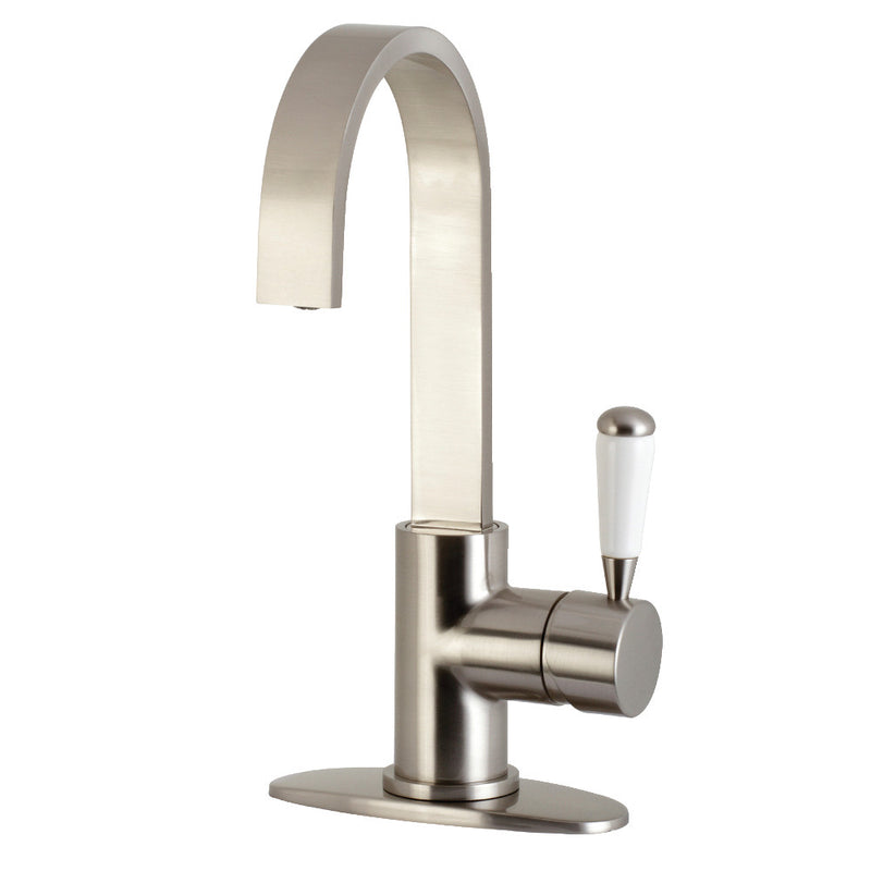 Kingston Brass LS8618DPL Paris One-Handle 1-Hole Deck Mounted Bar Faucet, Brushed Nickel - BNGBath