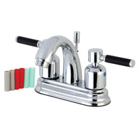 Thumbnail for Kingston Brass FB5611DKL 4 in. Centerset Bathroom Faucet, Polished Chrome - BNGBath