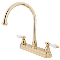 Thumbnail for Kingston Brass KB3742PL Restoration Centerset Kitchen Faucet, Polished Brass - BNGBath