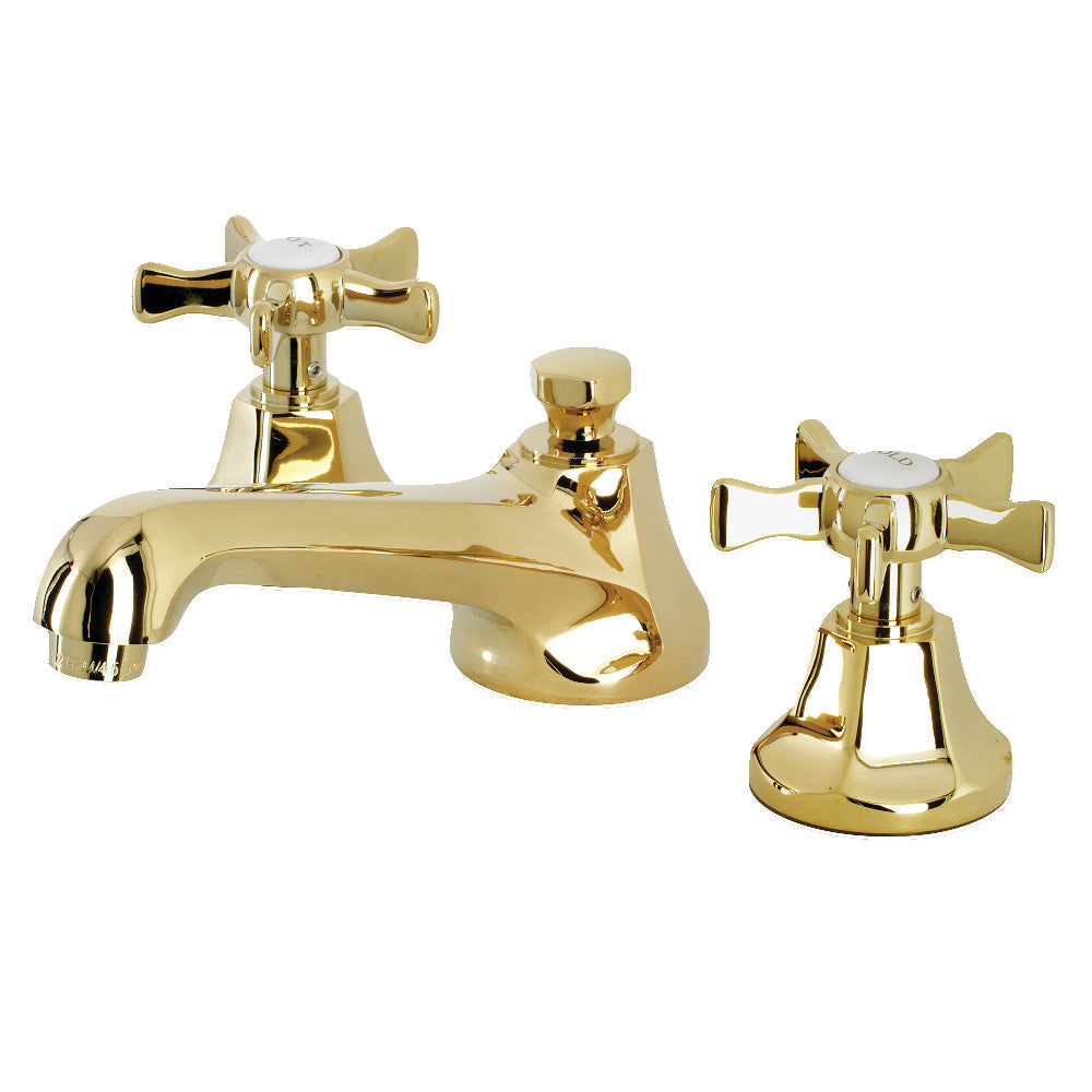 Kingston Brass KS4462NX Hamilton Widespread Bathroom Faucet with Brass Pop-Up, Polished Brass - BNGBath