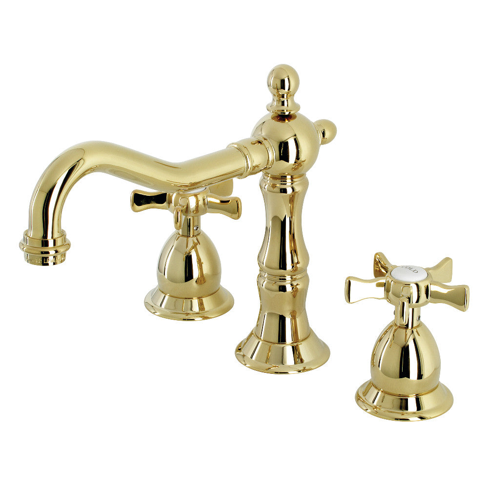 Kingston Brass KS1972NX Hamilton Widespread Bathroom Faucet with Brass Pop-Up, Polished Brass - BNGBath