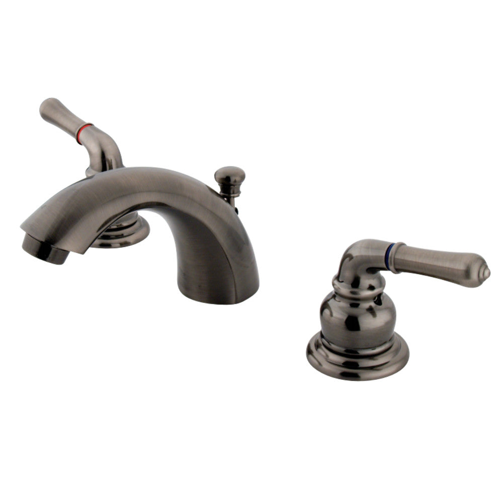 Kingston Brass GKB953 Mini-Widespread Bathroom Faucet, Black Stainless - BNGBath