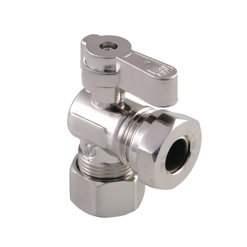 Kingston Brass KF5430SN 5/8" OD Comp X 1/2" or 7/16" Slip Joint Angle Stop Valve, Brushed Nickel - BNGBath