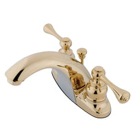Thumbnail for Kingston Brass GKB7642BL 4 in. Centerset Bathroom Faucet, Polished Brass - BNGBath