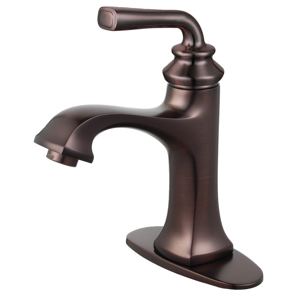 Fauceture LS4425RXL Restoration Single-Handle Bathroom Faucet with Push-Up Drain and Deck Plate, Oil Rubbed Bronze - BNGBath