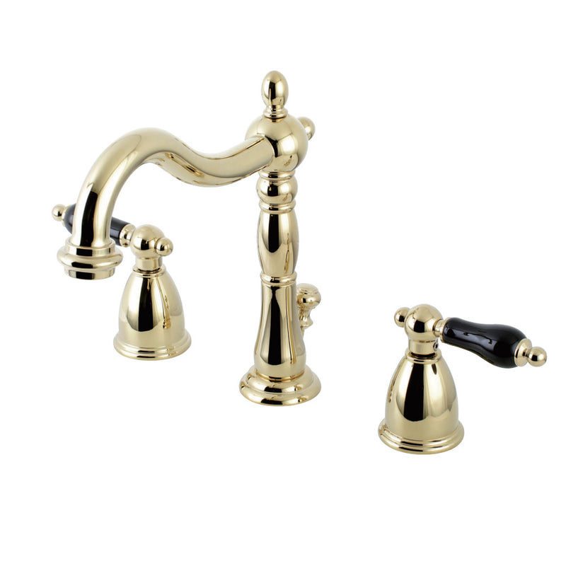 Kingston Brass KB1972PKL Duchess Widespread Bathroom Faucet with Brass Pop-Up, Polished Brass - BNGBath
