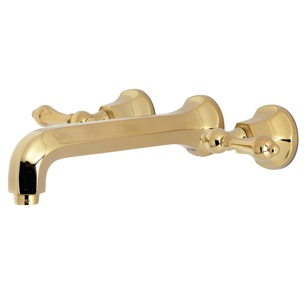 Kingston Brass KS4122AL Metropolitan 2-Handle Wall Mount Bathroom Faucet, Polished Brass - BNGBath
