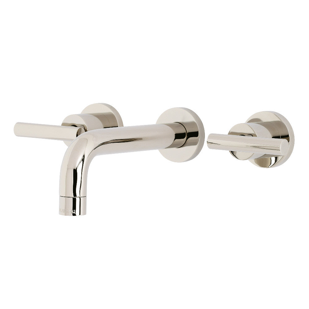 Kingston Brass KS8126CML Manhattan 2-Handle 8 in. Wall Mount Bathroom Faucet, Polished Nickel - BNGBath