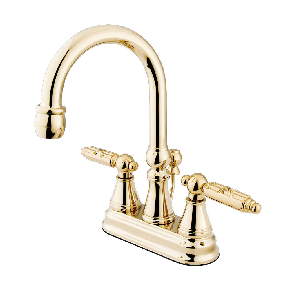 Kingston Brass KS2612GL 4 in. Centerset Bathroom Faucet, Polished Brass - BNGBath