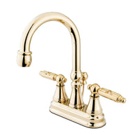 Thumbnail for Kingston Brass KS2612GL 4 in. Centerset Bathroom Faucet, Polished Brass - BNGBath