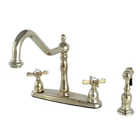 Thumbnail for Kingston Brass KB1752BEXBS Essex Centerset Kitchen Faucet, Polished Brass - BNGBath