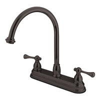 Thumbnail for Kingston Brass KB3745BL 8-Inch Centerset Kitchen Faucet, Oil Rubbed Bronze - BNGBath