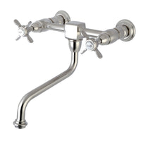 Thumbnail for Kingston Brass KS1218BEX Essex Wall Mount Bathroom Faucet, Brushed Nickel - BNGBath