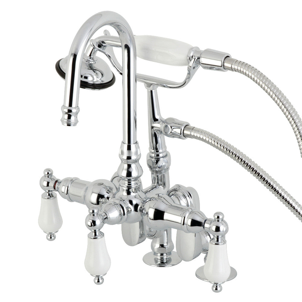 Kingston Brass CC616T1 Vintage Clawfoot Tub Faucet with Hand Shower, Polished Chrome - BNGBath