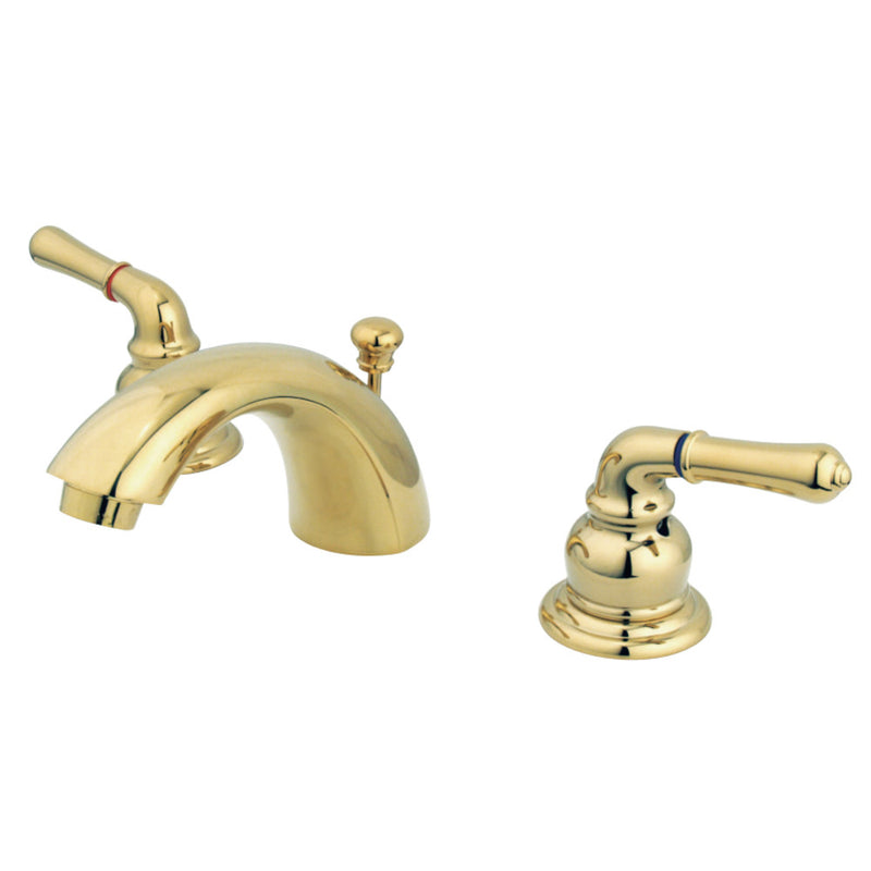 Kingston Brass GKB952 Mini-Widespread Bathroom Faucet, Polished Brass - BNGBath