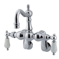 Thumbnail for Kingston Brass CC1084T1 Vintage Adjustable Center Wall Mount Tub Faucet, Polished Chrome - BNGBath
