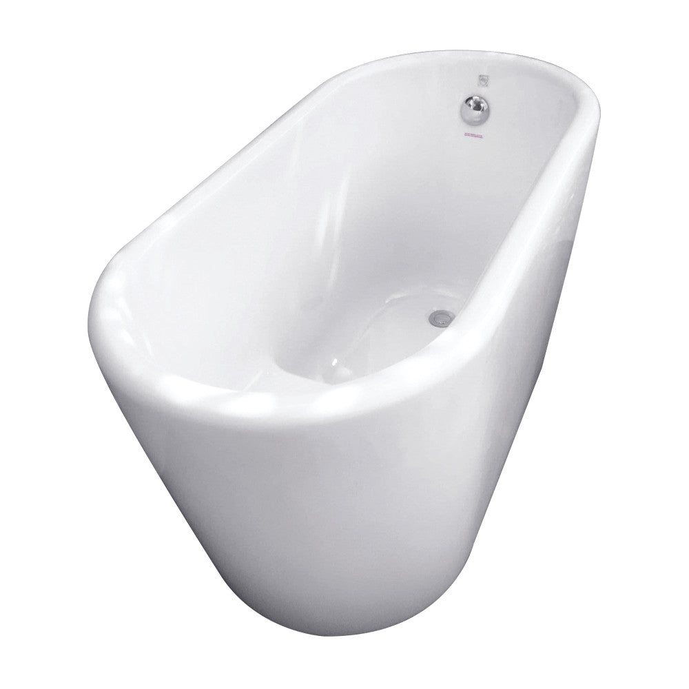 Aqua Eden VTDE512628 51-Inch Acrylic Freestanding Tub with Drain and Integrated Seat, White - BNGBath