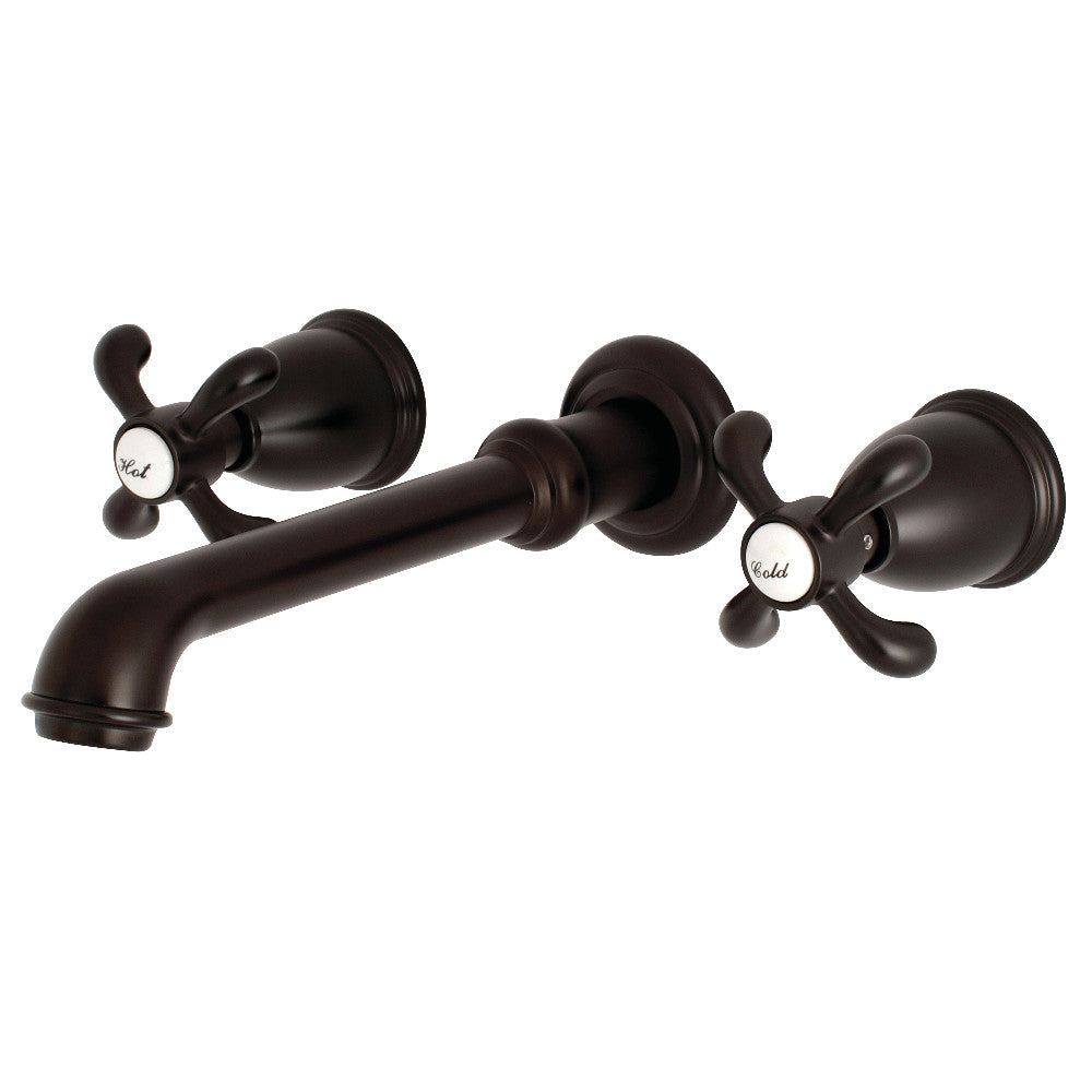 Kingston Brass KS7025TX French Country 2-Handle Wall Mount Roman Tub Faucet, Oil Rubbed Bronze - BNGBath