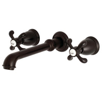 Thumbnail for Kingston Brass KS7025TX French Country 2-Handle Wall Mount Roman Tub Faucet, Oil Rubbed Bronze - BNGBath