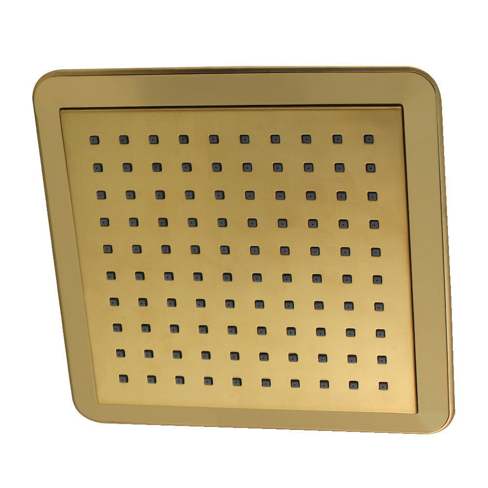 Kingston Brass K251A7 Claremont 9-5/8" Square Rainfall Shower Head, Brushed Brass - BNGBath
