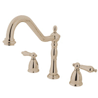Thumbnail for Kingston Brass KB1796ALLS Widespread Kitchen Faucet, Polished Nickel - BNGBath