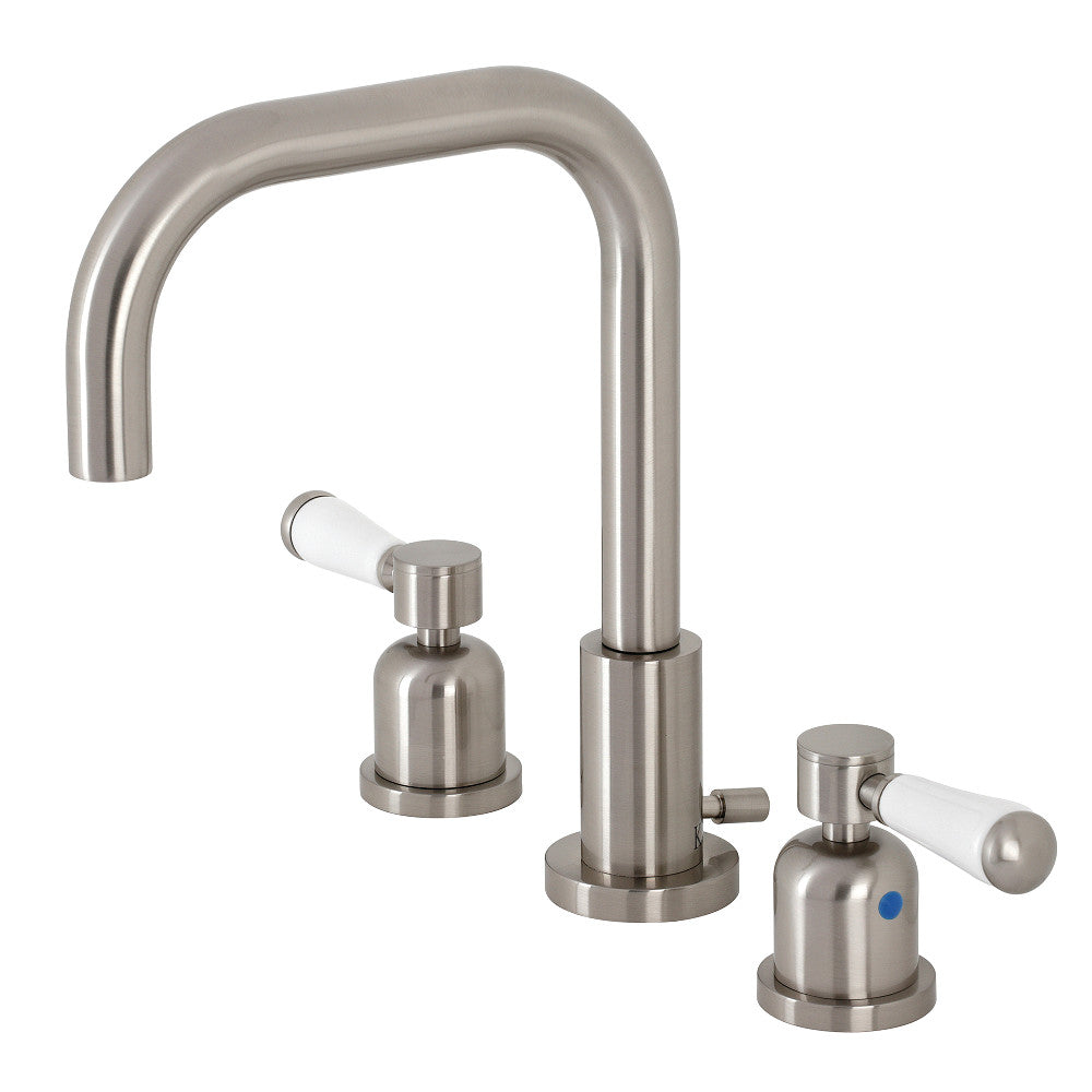 Kingston Brass FSC8938DPL Paris Widespread Bathroom Faucet with Brass Pop-Up, Brushed Nickel - BNGBath