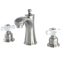 Thumbnail for Kingston Brass KB7968PX 8 in. Widespread Bathroom Faucet, Brushed Nickel - BNGBath