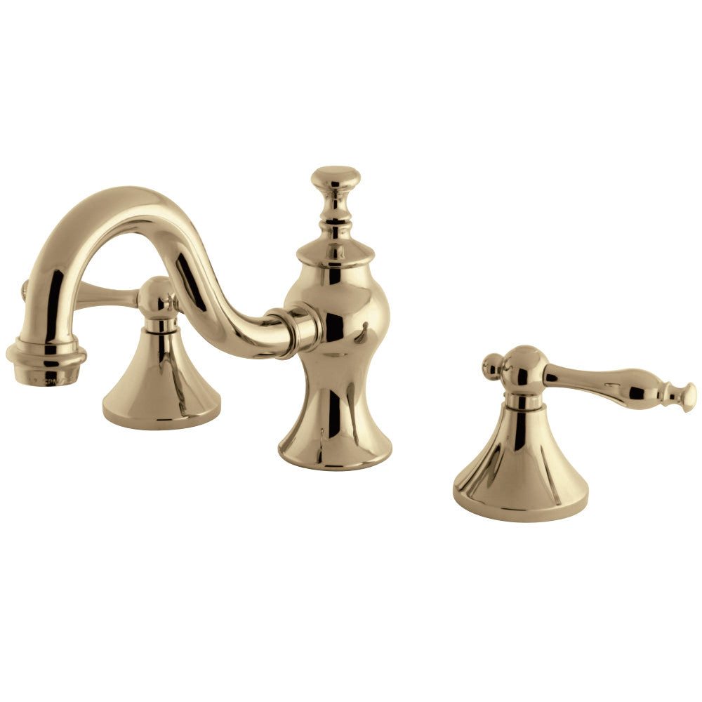 Kingston Brass KC7162NL 8 in. Widespread Bathroom Faucet, Polished Brass - BNGBath