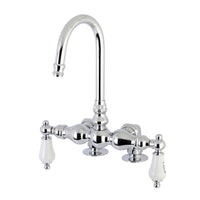 Thumbnail for Kingston Brass AE96T1 Auqa Vintage 3-3/8-Inch Deck Mount Tub Faucet, Polished Chrome - BNGBath