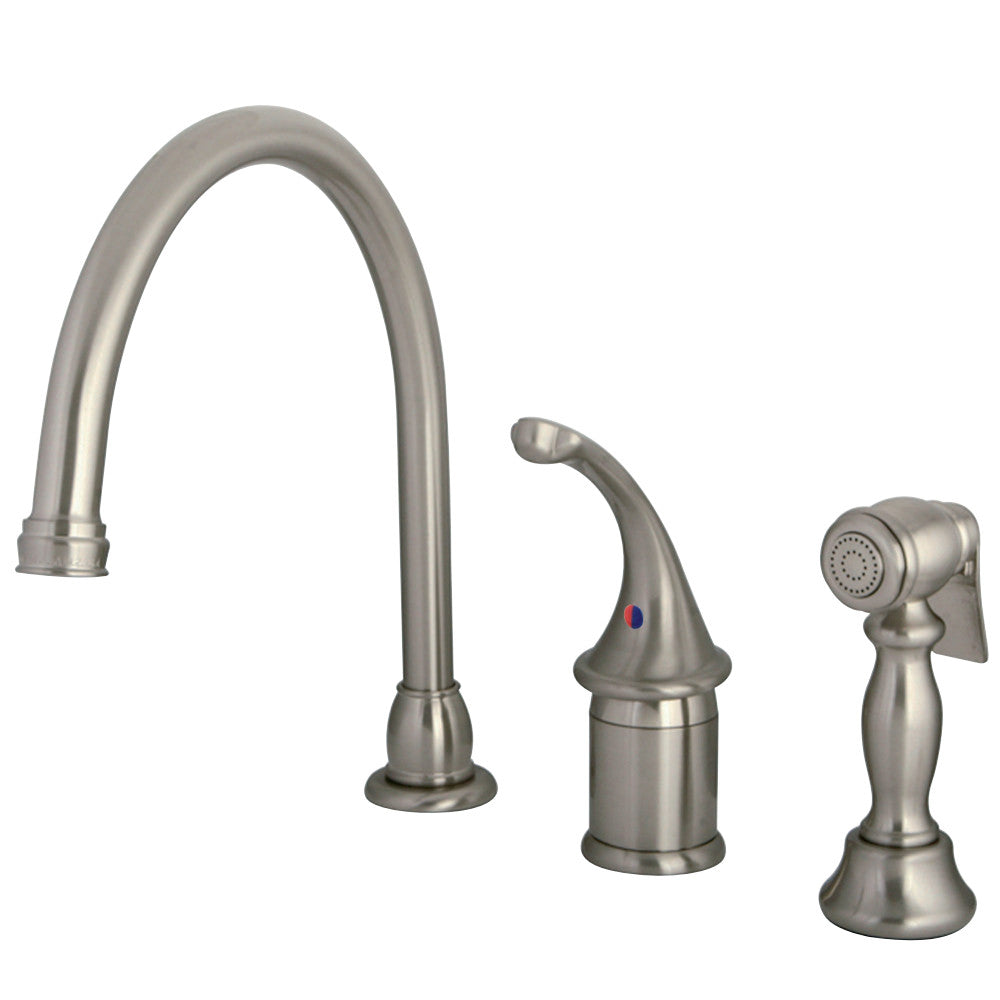 Kingston Brass KB3818GLBS Widespread Kitchen Faucet, Brushed Nickel - BNGBath