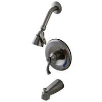 Thumbnail for Kingston Brass KB8638FL Royale Tub & Shower Faucet, Brushed Nickel - BNGBath