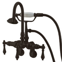 Thumbnail for Kingston Brass CC301T5 Vintage Adjustable Center Wall Mount Tub Faucet, Oil Rubbed Bronze - BNGBath