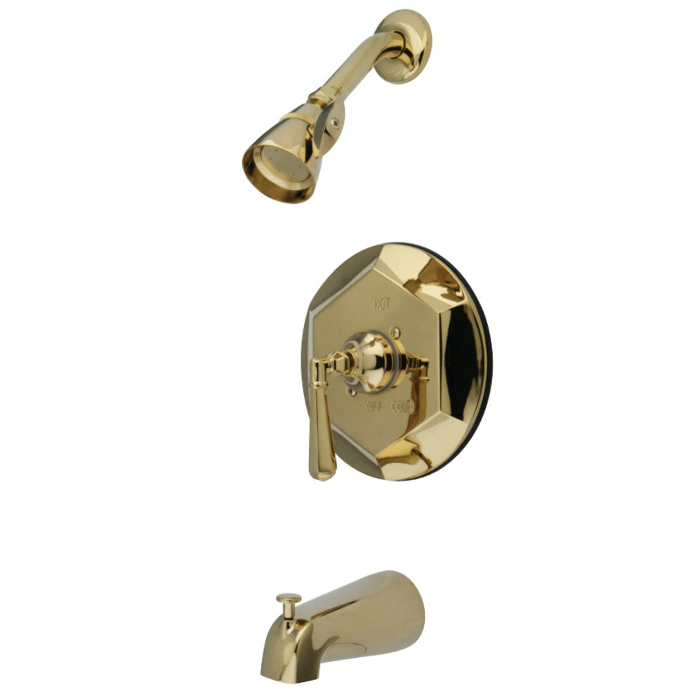 Kingston Brass KB4632HL Tub and Shower Faucet, Polished Brass - BNGBath