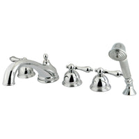 Thumbnail for Kingston Brass KS33515AL Roman Tub Faucet with Hand Shower, Polished Chrome - BNGBath